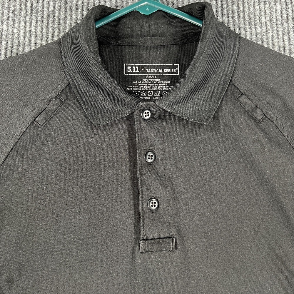 5.11 Polo Shirt Tactical Series Mens Small Black Short Sleeve Soft Lightweight
